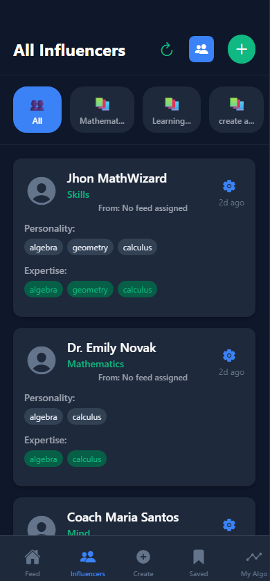 Influencer Cards